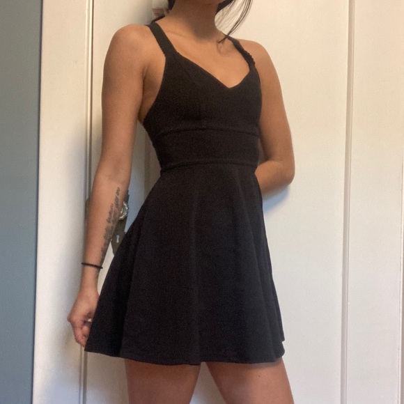 Urban Outfitters Black Fit and Flare Dress - Picture 2 of 5